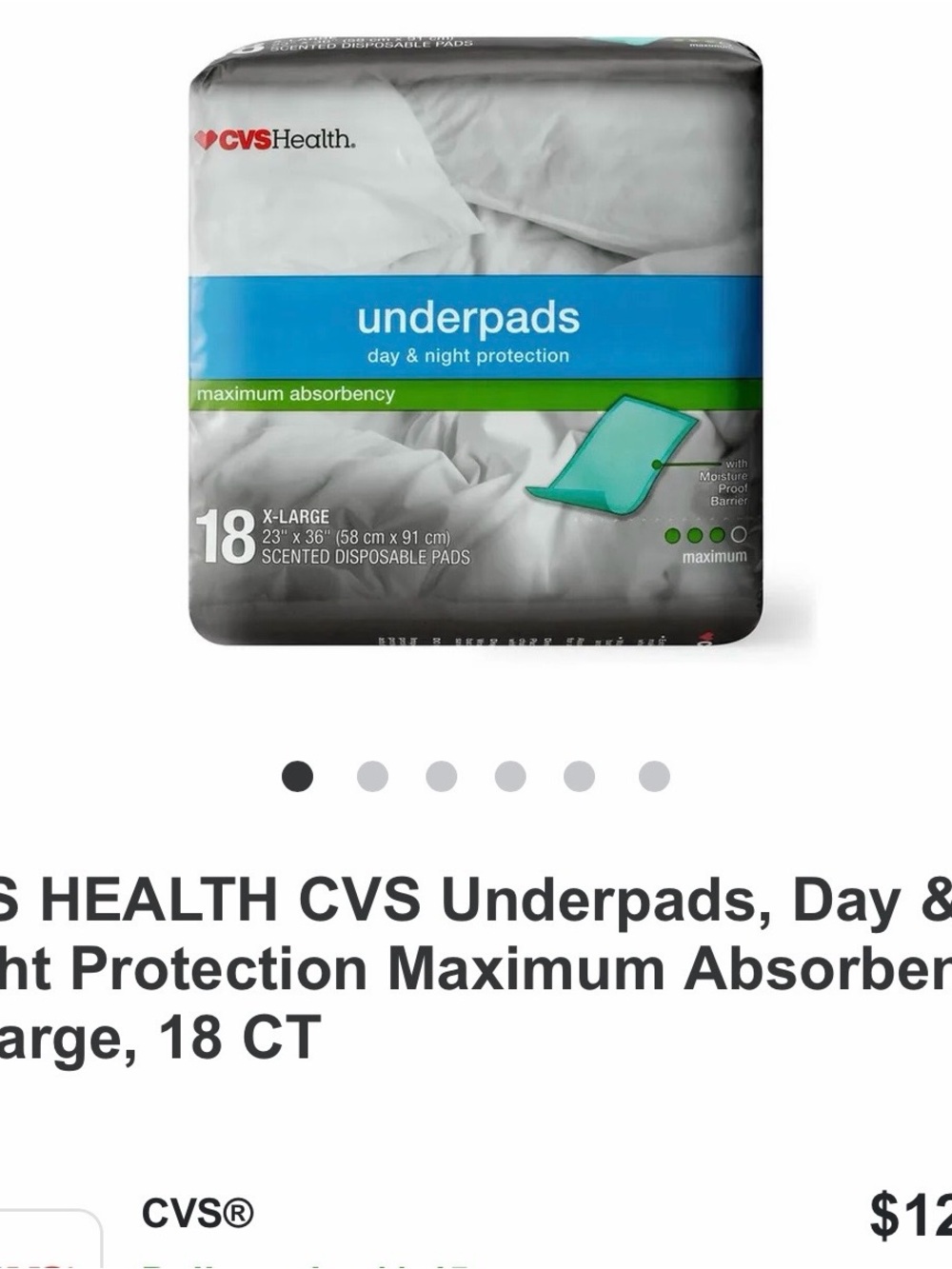 Underpads X-Large, Gray - 18 Count two packages for $20